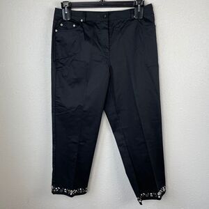 NWT Hearts of Palm Black Cropped Pants Size 10